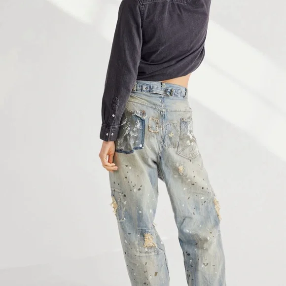 Magnolia Pearl “Calico” Paint-Splattered Boyfriend Jeans - Picture 3 of 6